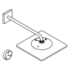 Верхний душ с душевым кронштейном 422 мм, 2 режима струи, GROHE Rainshower SmartConnect 310 Cube, хром, (26642000)