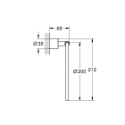 Держатель для полотенца GROHE Atrio New, темный графит матовый (40307AL3)