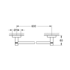 Держатель для банного полотенца GROHE Essentials, 600 мм, суперсталь (40366DC1)
