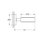 Держатель GROHE Essentials, тёмный графит глянец (40369A01)