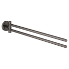 Двойной держатель для полотенца GROHE Essentials, тёмный графит глянец (40371A01)