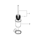 Туалетный "ершик" в комплекте, GROHE Essentials, холодный рассвет матовый, (40374GN1)