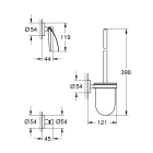 Набор аксессуаров GROHE Essentials (3 предмета), суперсталь (40407DC1)