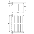Полка для полотенец GROHE BauCosmopolitan, 510 мм, хром (40462001)