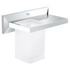 Стакан для зубных щеток с держателем и полочкой GROHE Allure Brilliant, хром (40503000)