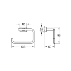 Держатель бумаги без крышки GROHE Essentials Cube, суперсталь (40507DC1)
