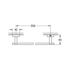 Держатель для банного полотенца GROHE Essentials Cube 600 мм, хром (40509001)