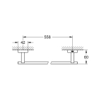 Держатель для банного полотенца GROHE Essentials Cube, 600 мм, суперсталь (40509DC1)