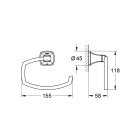 Держатель для туалетной бумаги GROHE Grandera без крышки, хром/золото (40625IG0)