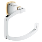 Держатель для туалетной бумаги GROHE Grandera без крышки, хром/золото (40625IG0)