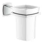 Стакан для зубных щеток Керамический, с держателем GROHE Grandera, хром (40626000)