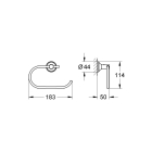 Держатель для туалетной бумаги GROHE Essentials Authentic, без крышки, хром (40657001)