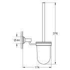 Туалетный ёршик GROHE Essentials Authentic, хром/белый (40658001)
