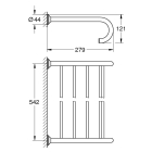 Полка для полотенец GROHE Essentials Authentic, хром (40660001)