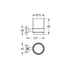 Стакан с держателем, GROHE Essentials Cube, хром, (40755001)