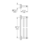 Двойной держатель для полотенца GROHE Essentials, никель глянец (40802BE1)