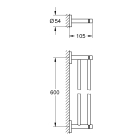 Двойной держатель для полотенца GROHE Essentials, холодный рассвет глянец (40802GL1)