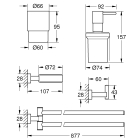 Набор аксессуаров GROHE Essentials Cube 4 в 1, хром (40847001)