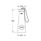 Бутылка для воды из нержавеющей стали GROHE Blue, темный графит матовый (40848AL0)