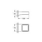 Держатель, GROHE Selection Cube, хром, (40865000)