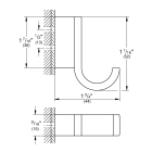 Крючок GROHE Selection, никель матовый (41039EN0)