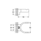 Крючок двойной GROHE Selection, темный графит матовый (41049AL0)