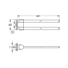 Держатель для полотенца GROHE Selection двойной, поворотный, хром (41063000)