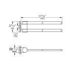 Держатель для полотенца GROHE Selection, двойной, поворотный, темный графит глянец (41063A00)