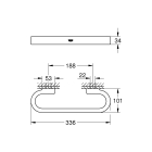Ручка для ванной GROHE Selection, 300 мм, хром (41064000)