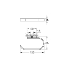 Держатель для туалетной бумаги GROHE Selection, без крышки, хром (41068000)