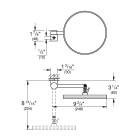 Косметическое зеркало GROHE Selection, темный графит глянец (41077A00)