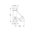 Фильтр грубой очистки GROHE 3/4 дюйма (315 микрон), хром (41275000)