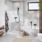 Душевой гарнитур GROHE Tempesta Cube 110, 2 режима струи, душевая штанга 600 мм, 7,4 л/мин, черный (267482433)
