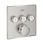 Внешняя часть термостата для ванны и душа GROHE Grohtherm SmartControl на 3 потребителя, суперсталь (29126DC0)