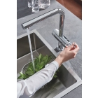 Смеситель для кухонной мойки GROHE Blue Pure Minta, с функцией фильтрации, без фильтра в комплекте, хром (31721000)