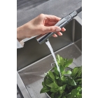Смеситель для кухонной мойки GROHE Blue Pure Minta, с функцией фильтрации, без фильтра в комплекте, хром (31721000)