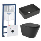Комплект инсталляции GROHE Rapid SL 38775001 с унитазом Aqueduto CONE CON0140 и раковиной Aqueduto ESPIRAL ESP0440 (NW0510)