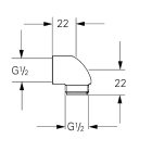 Отвод 1/2″ GROHE (45304000)