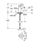 Комплект смесителей GROHE BauLoop с душевым гарнитуром Tempesta Cosmopolitan 100, хром (NB0081)