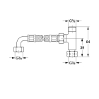 Набор подключения GROHE для универсального термостата Grohtherm Micro 3/8″, хром (47533000)