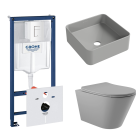 Комплект инсталляции GROHE Rapid SL 38772SH0 с унитазом Aqueduto CONE CON0130 и раковиной Aqueduto ESPIRAL ESP0330 (NW0368)