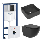 Комплект инсталляции GROHE Solido 38811KF0 с унитазом Aqueduto OVO OVO0140 и раковиной Aqueduto ESPIRAL ESP0340 (NW0383)