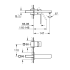 Внешняя часть смесителя для раковины GROHE Plus, M-Size, хром (29303003)