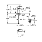 Смеситель для раковины GROHE BauEdge, S-size, хром (23899001)