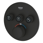Внешняя часть термостата для ванны и душа GROHE Grohtherm SmartControl на 3 потребителя, фантомный черный (29508KF0)