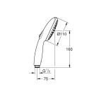 Ручной душ GROHE Tempesta 110, 2 режима, черный (261612433)