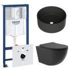 Комплект инсталляции GROHE Rapid SL NW0145/S с унитазом Aqueduto OVO OVO0140 и раковиной Aqueduto ESPIRAL D400 ESP0140 (NW0425)