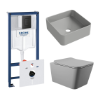Комплект инсталляции GROHE Solido 38811KF0 с унитазом Aqueduto MACIO MAC0130 и раковиной Aqueduto ESPIRAL ESP0330 (NW0363)