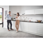 Комплект для кухни GROHE Red Duo с C-образным смесителем, бойлером M-Size и фильтром, суперсталь (30083DC1)