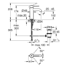 Смеситель для раковины GROHE Essence с донным клапаном, S-size, теплый закат матовый (24171DL1)